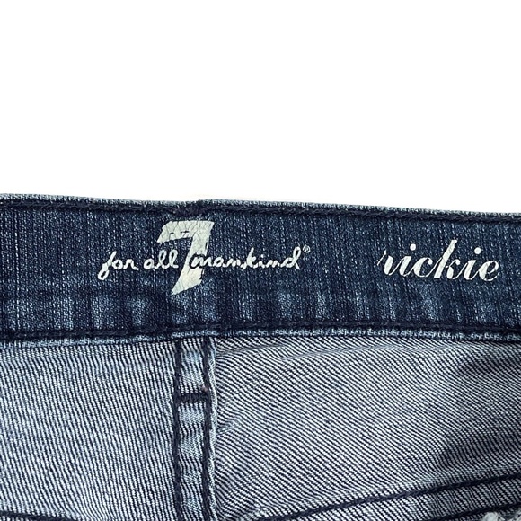 7 For All Mankind Women’s Size 26 Blue Rickie Boyfriend Jeans Button Fly Denim - Picture 6 of 12